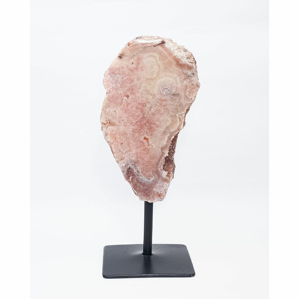 Pink Amethyst on Black Metal Base 545 Grams