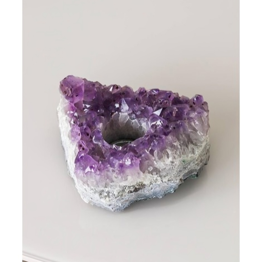 Amethyst Druzy Candle Holder 600 to 1.200Kg