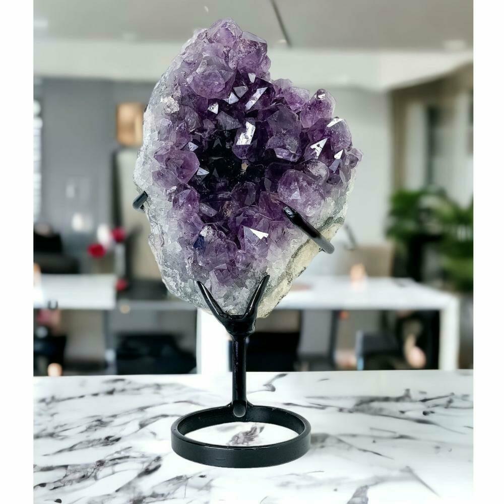 Extra Amethyst Druzy on Black Metal Base 3.3 Kg