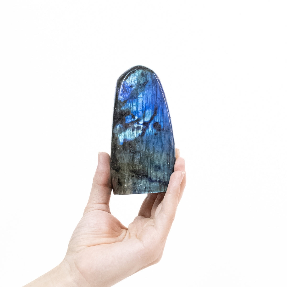 Labradorita Pulida Azul y Dorada Extra 537 Gramos
