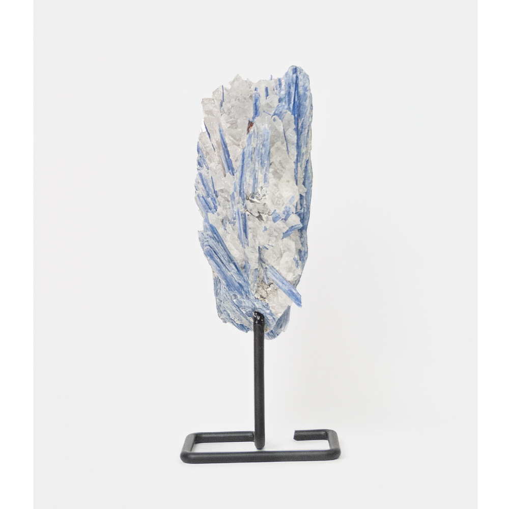 Cyanite Bleue sur Base Métal Noir Mat 403 Grammes