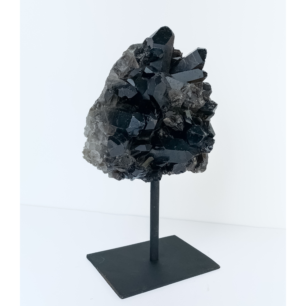 Extra Smoky Quartz Druzy on Black Metal Base 1.505kg