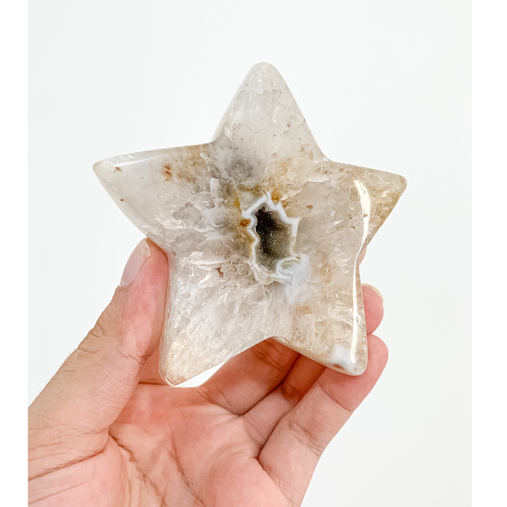 Étoile Agate Naturelle Polie 210 à 230 Grammes