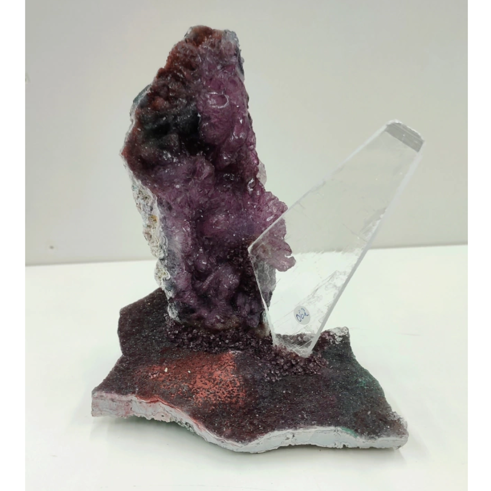 Amethyst Druzy with Gypsum Inclusion