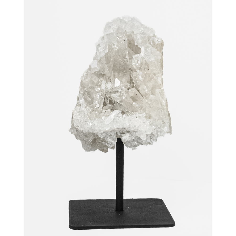 High Purity Crystal Druzy on Black Metal Base 1.024 Kg