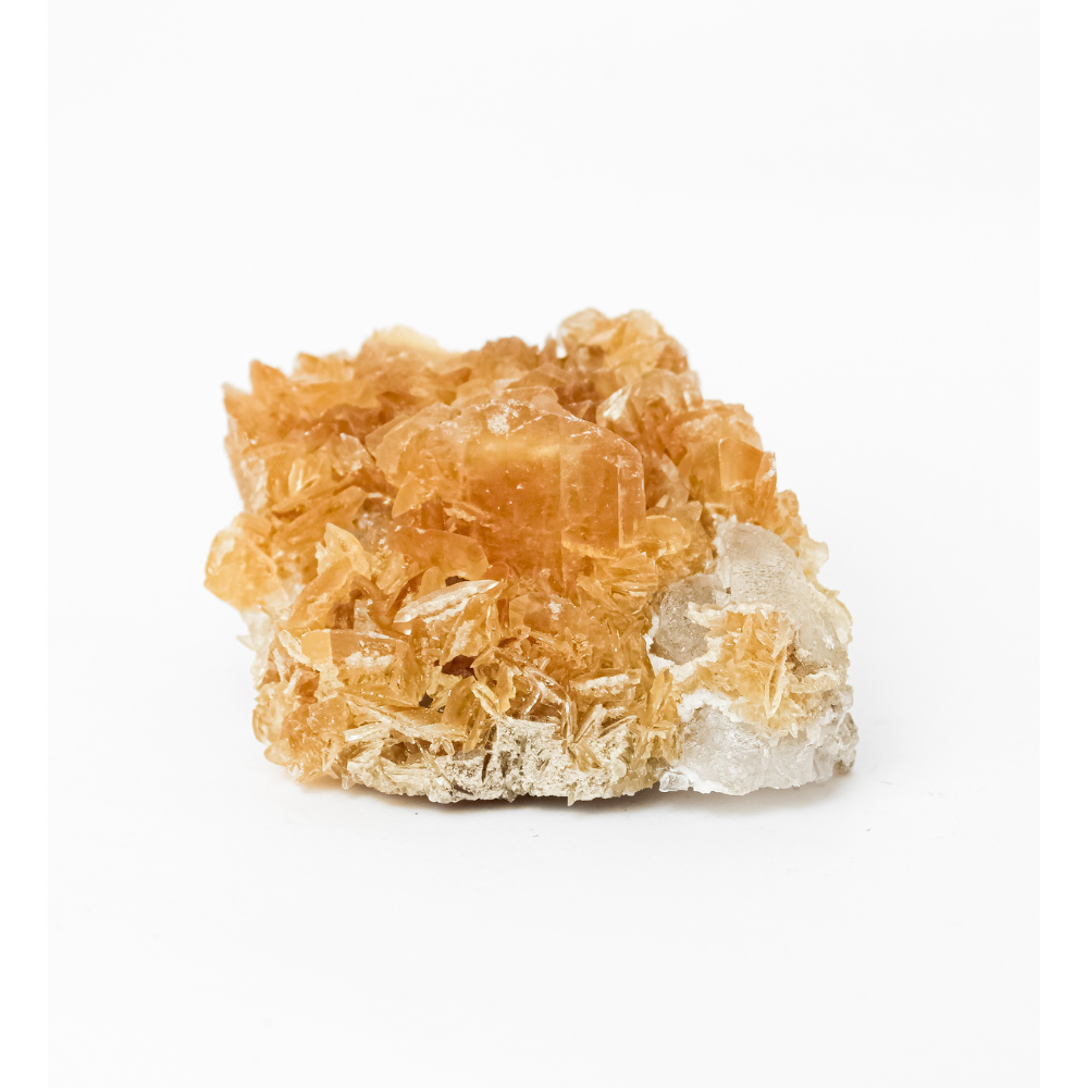 Raw Golden Selenite Druzy 360 Grams