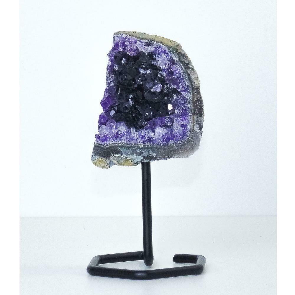 Uruguayan Amethyst Druzy on Black Metal Base