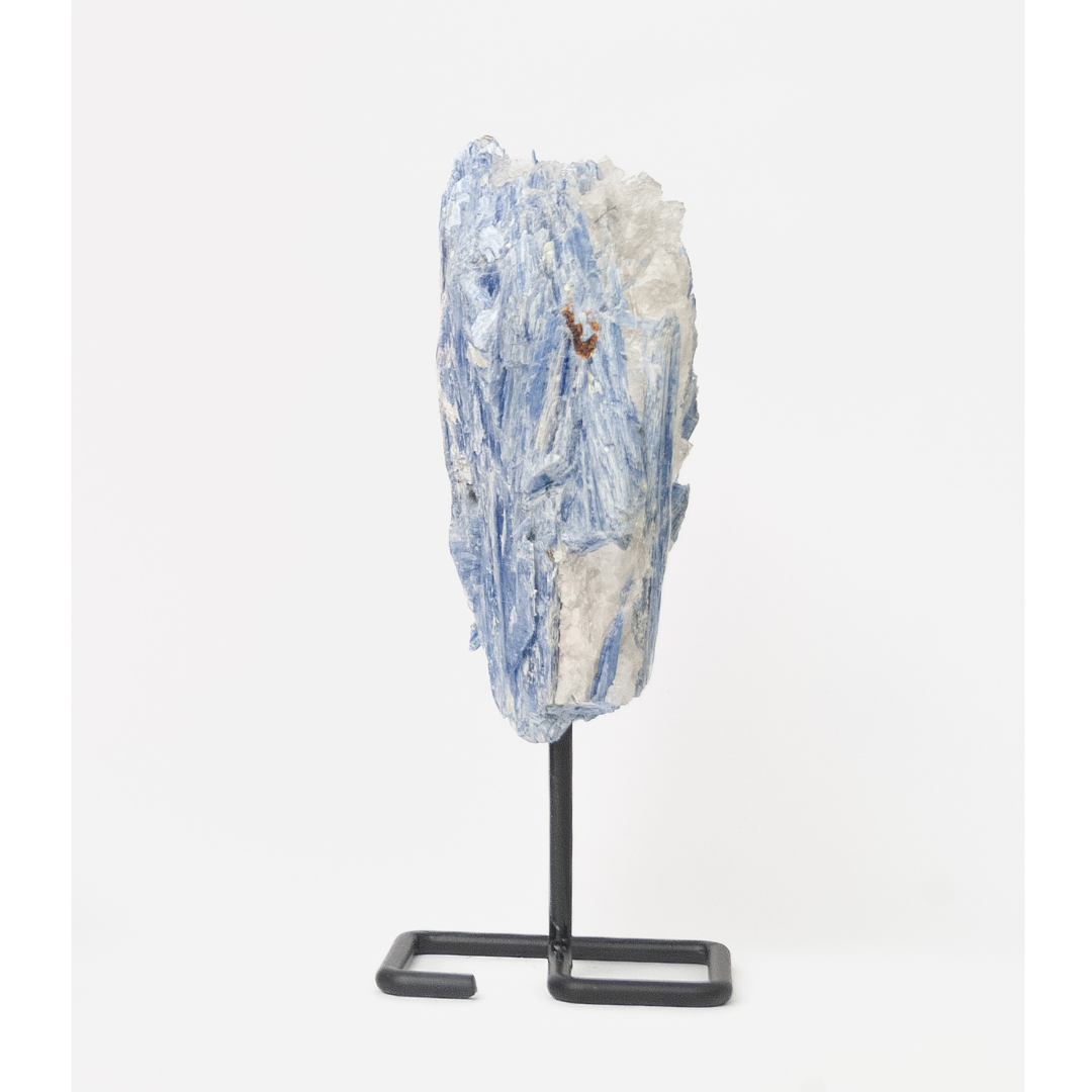 Cyanite Bleue sur Base Métal Noir Mat 403 Grammes