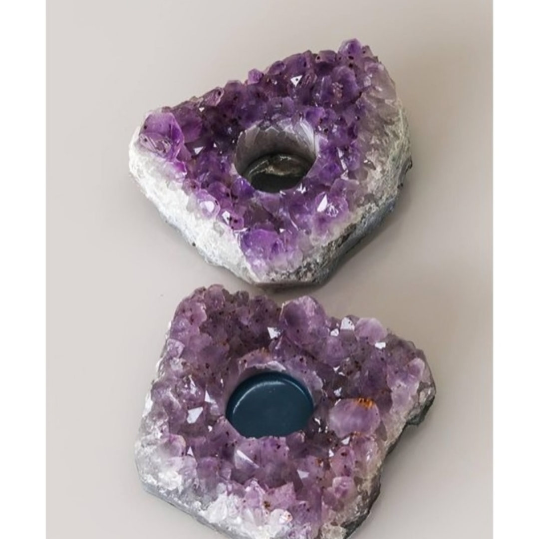Amethyst Druzy Candle Holder 600 to 1.200Kg