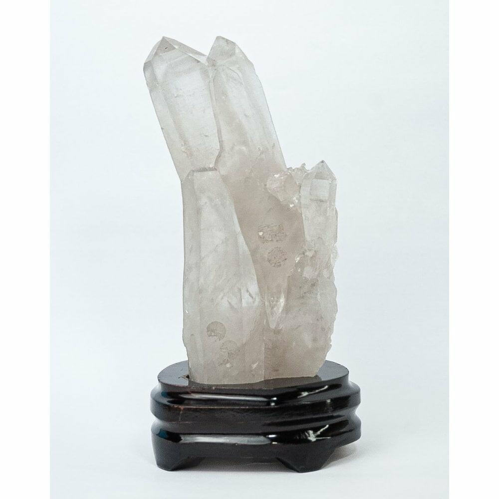 High Purity Lemurian Crystal Druzy on Wood Base 866 Grams