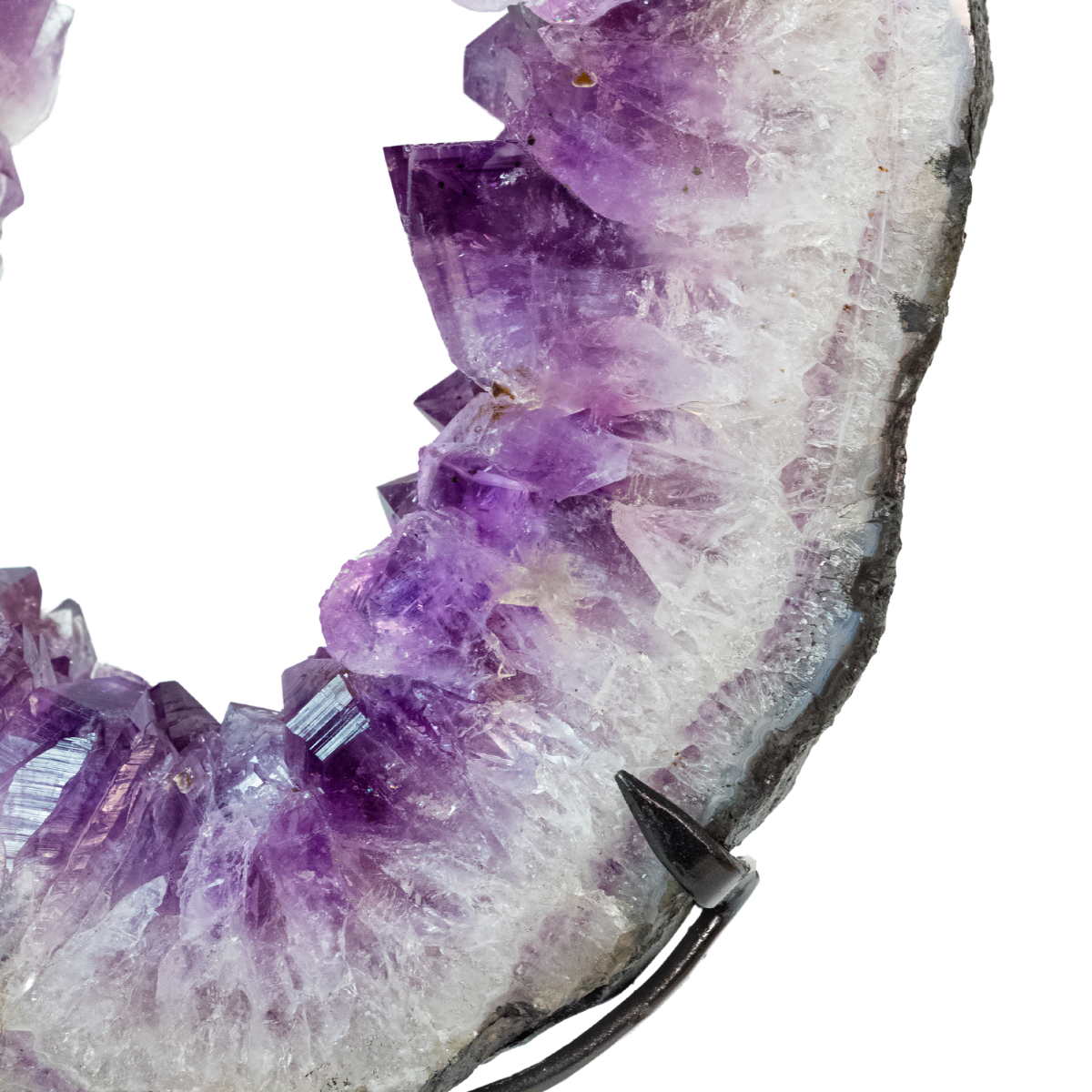 Amethyst Druzy Ring on Black Metal Base 8.0kg