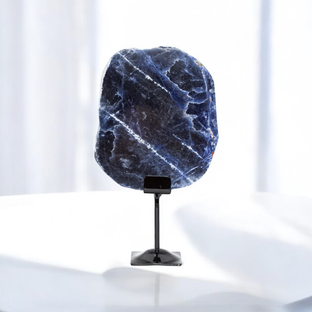 Polished Sodalite Plate on Base 1.476 Kg