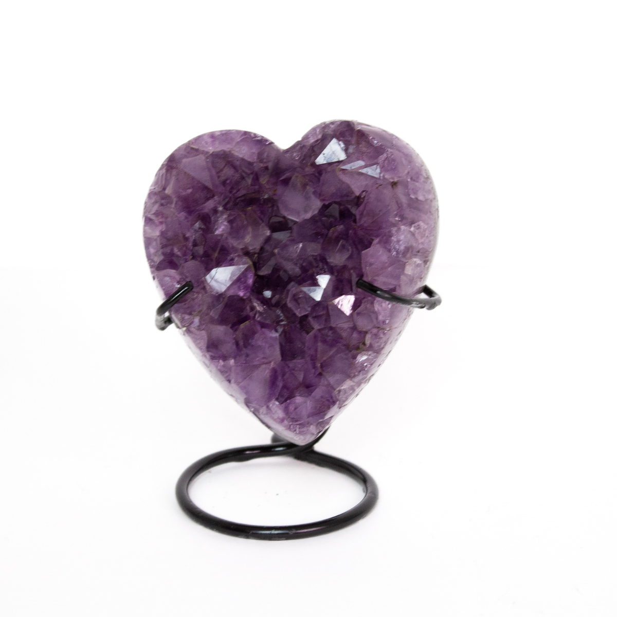 Corazón Drusa de Amatista en Base 580 gramos