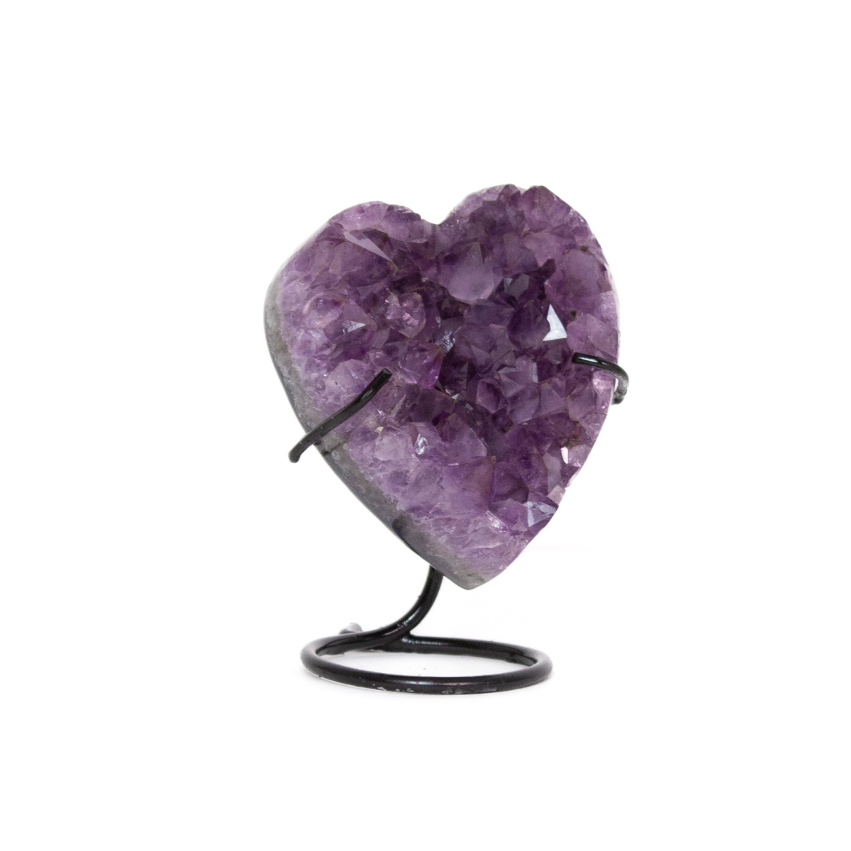 Corazón Drusa de Amatista en Base 580 gramos