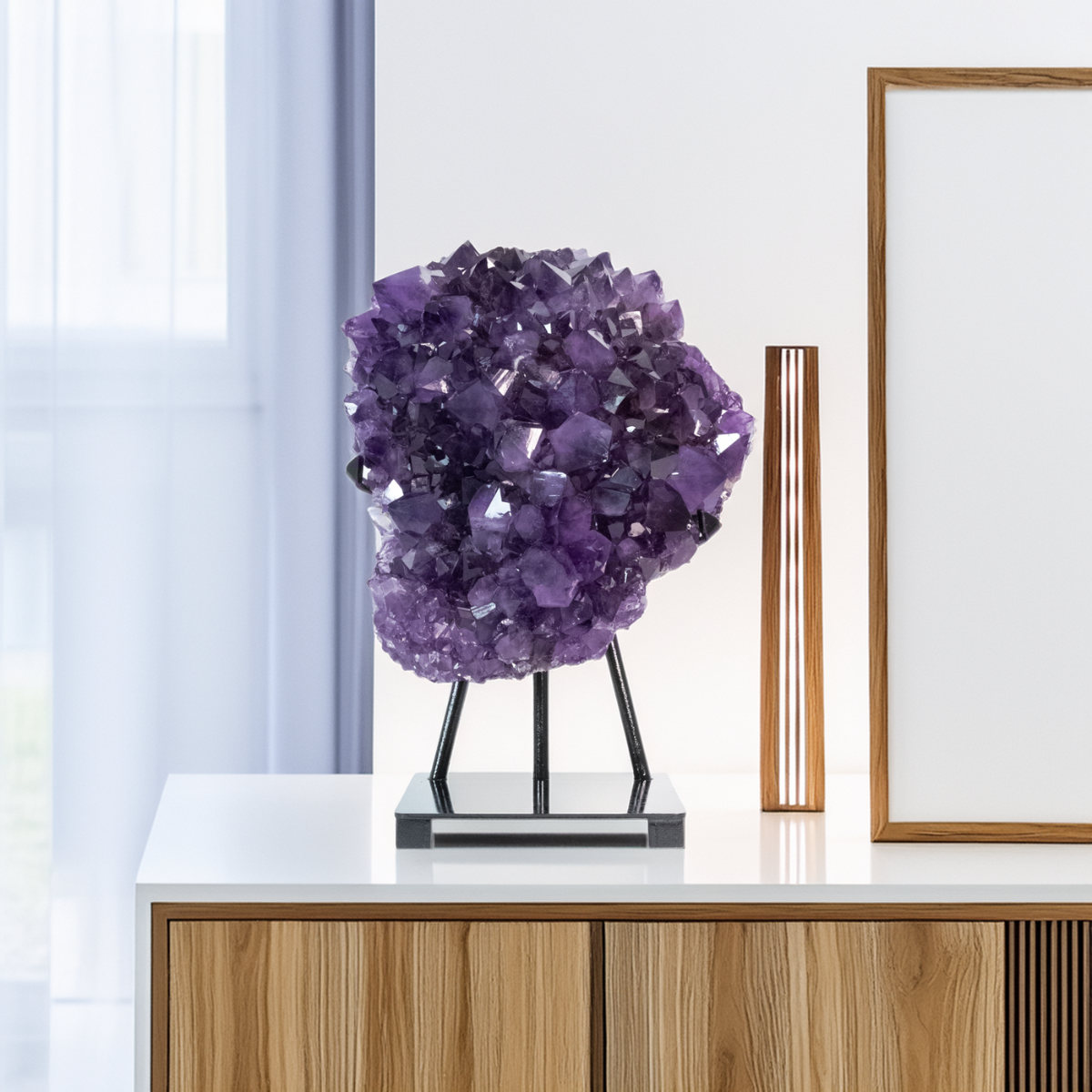 Extra Amethyst Druzy on Black Metal Base 8.609 kg