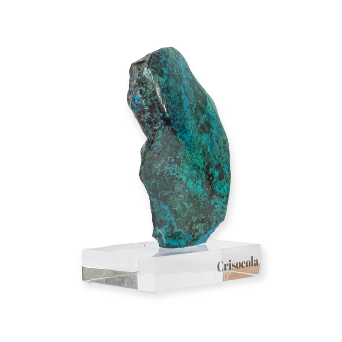 Piedra Crisocola Pulida Base Acrílica 488 gramos (importada)
