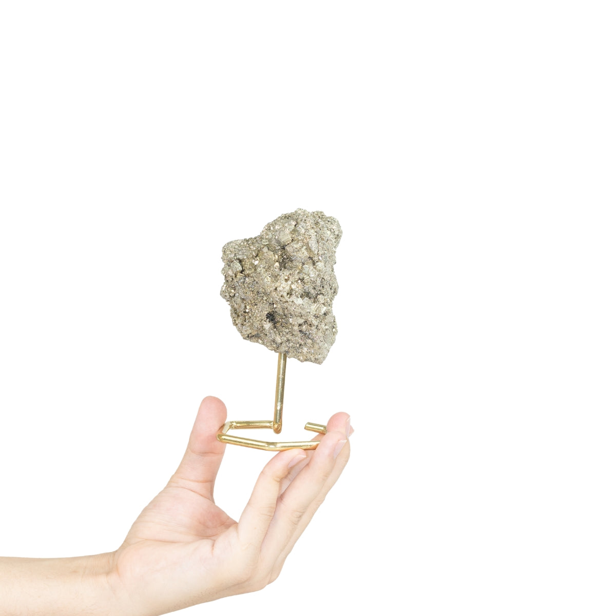 Pedra Pirita Bruta na Base Metal Banho Ouro 300 a 400 gramas