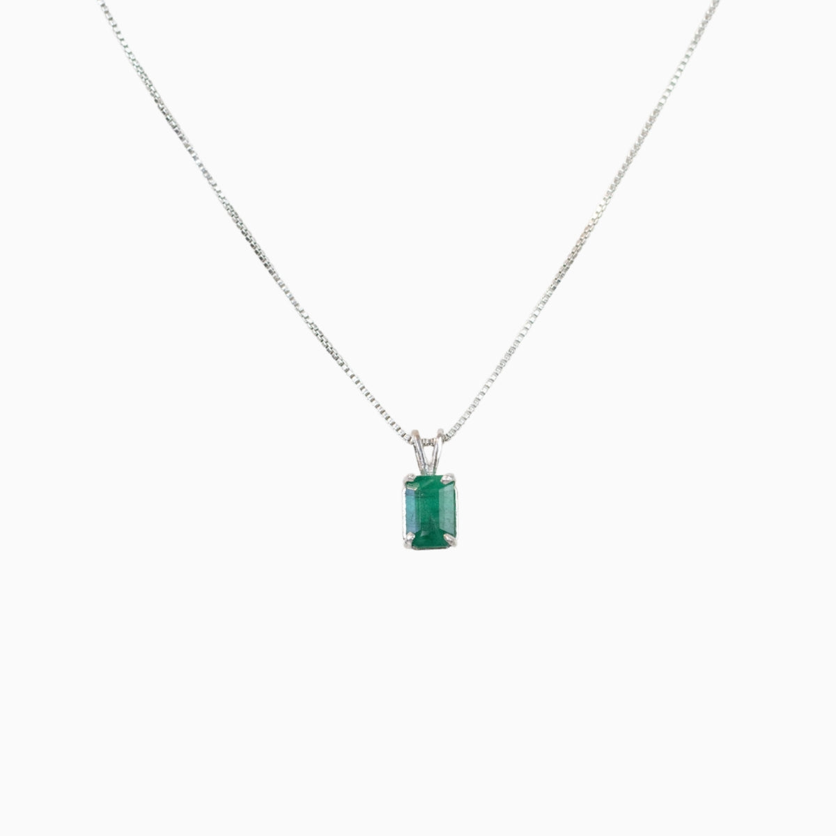 Pingente Pedra Esmeralda Brasileira Natural Prata 950