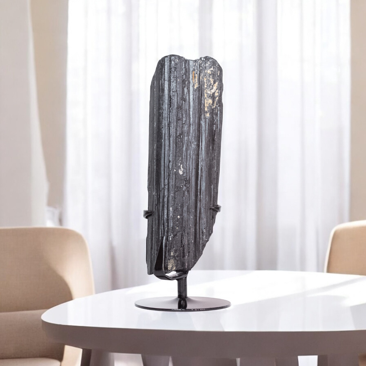 Raw Black Tourmaline on Base 1.850 Kg