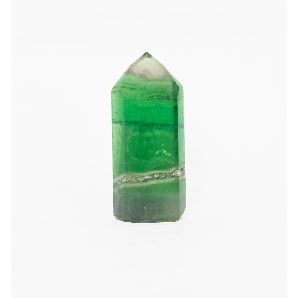 Pointe Polie Fluorite Verte 230 Grammes