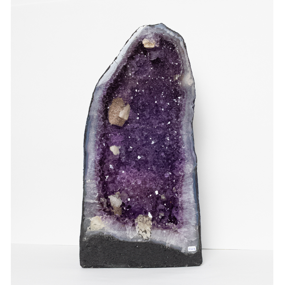 Amethyst Cathedral Extra with Crystallized Calcite Inclusion 11.660 Kg