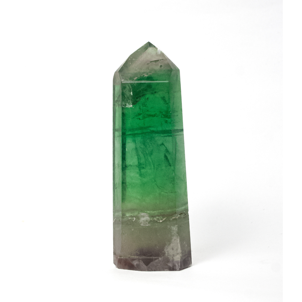 Pointe Polie Fluorite Verte 218 Grammes