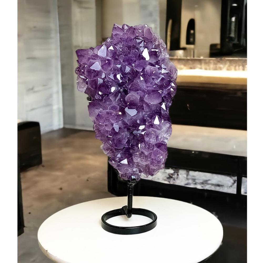 Extra Amethyst Druzy on Black Metal Base 3.6 Kg