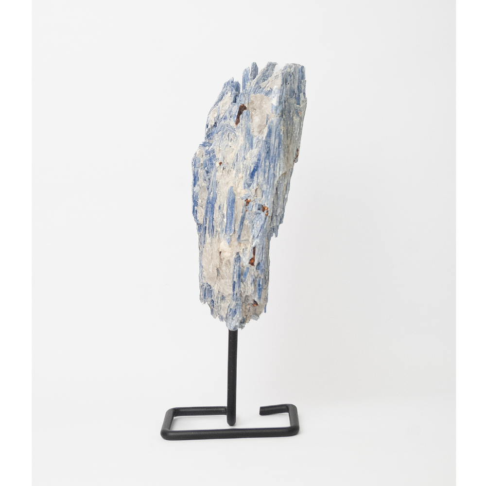 Cyanite Bleue sur Base Métal Noir Mat 449 Grammes