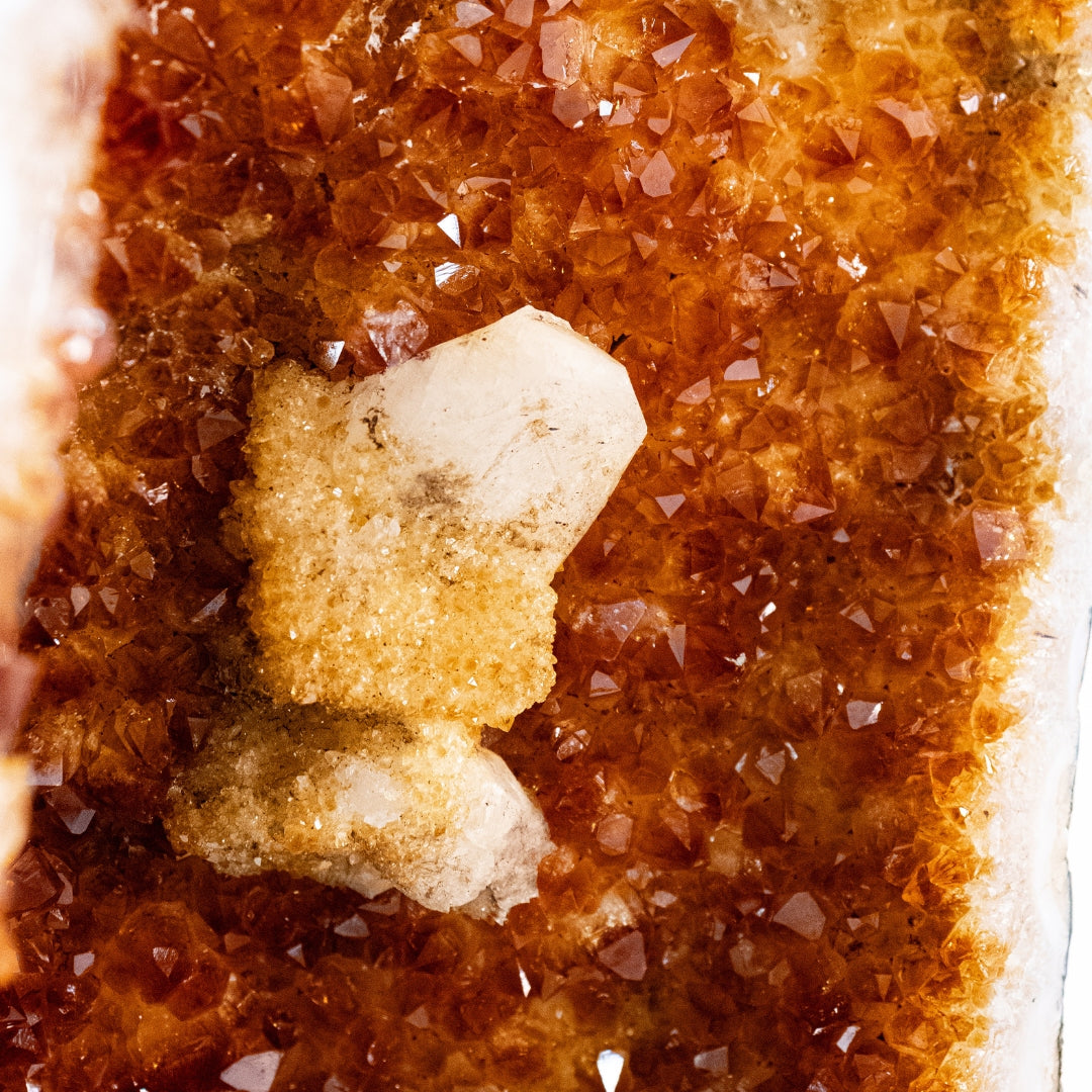 Citrine Cathedral with Crystallized Calcite Inclusion 14.340 kg