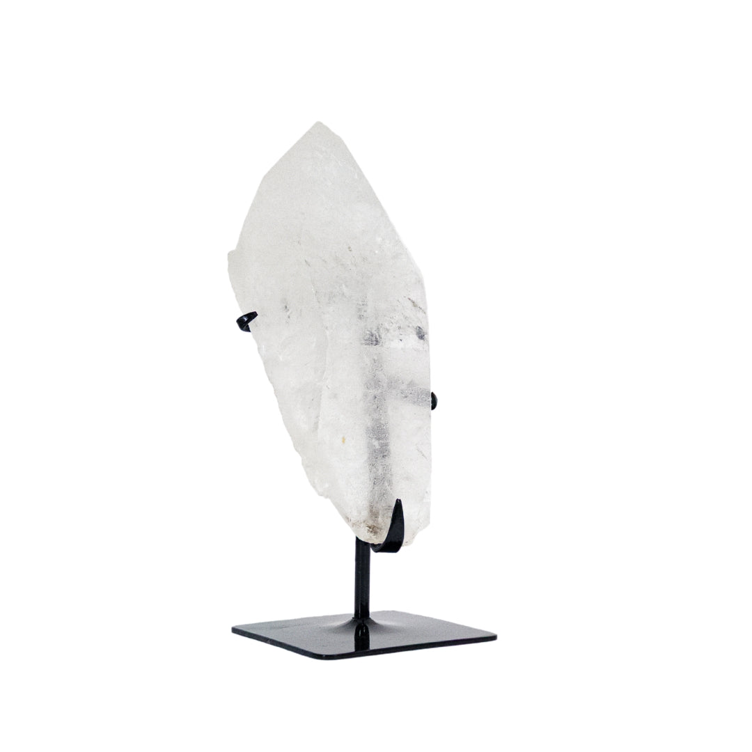 Pointe de Cristal de Quartz Lémurien Haute Pureté sur Base Métal Noir 2,00 kg
