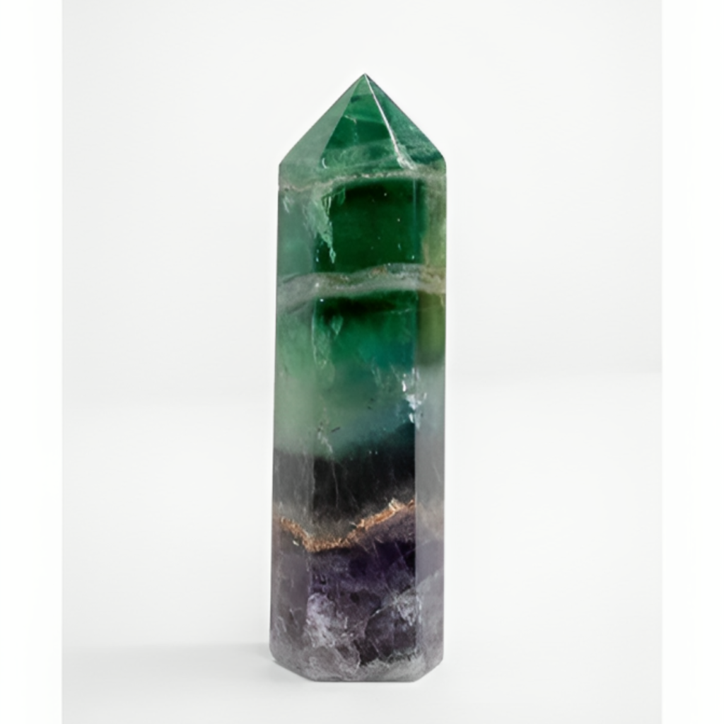 Pointe Polie Fluorite Multicolore 165 à 175 Grammes